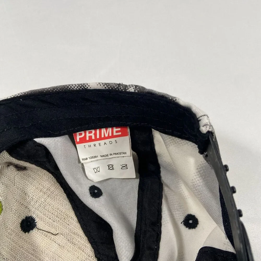 Prime Threads King Graffiti Snapback Hat Youth Black White Adjustable Cap